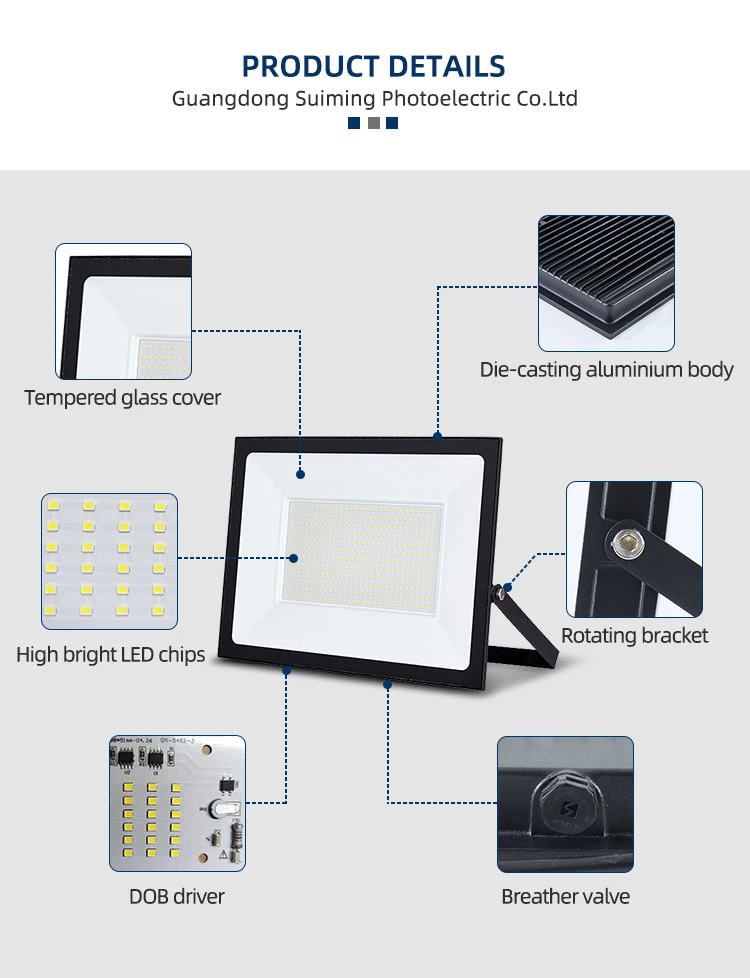 New Design IP65 Waterproof Flood Light LED Stadium Outdoor Flood Light Stadium 6500K