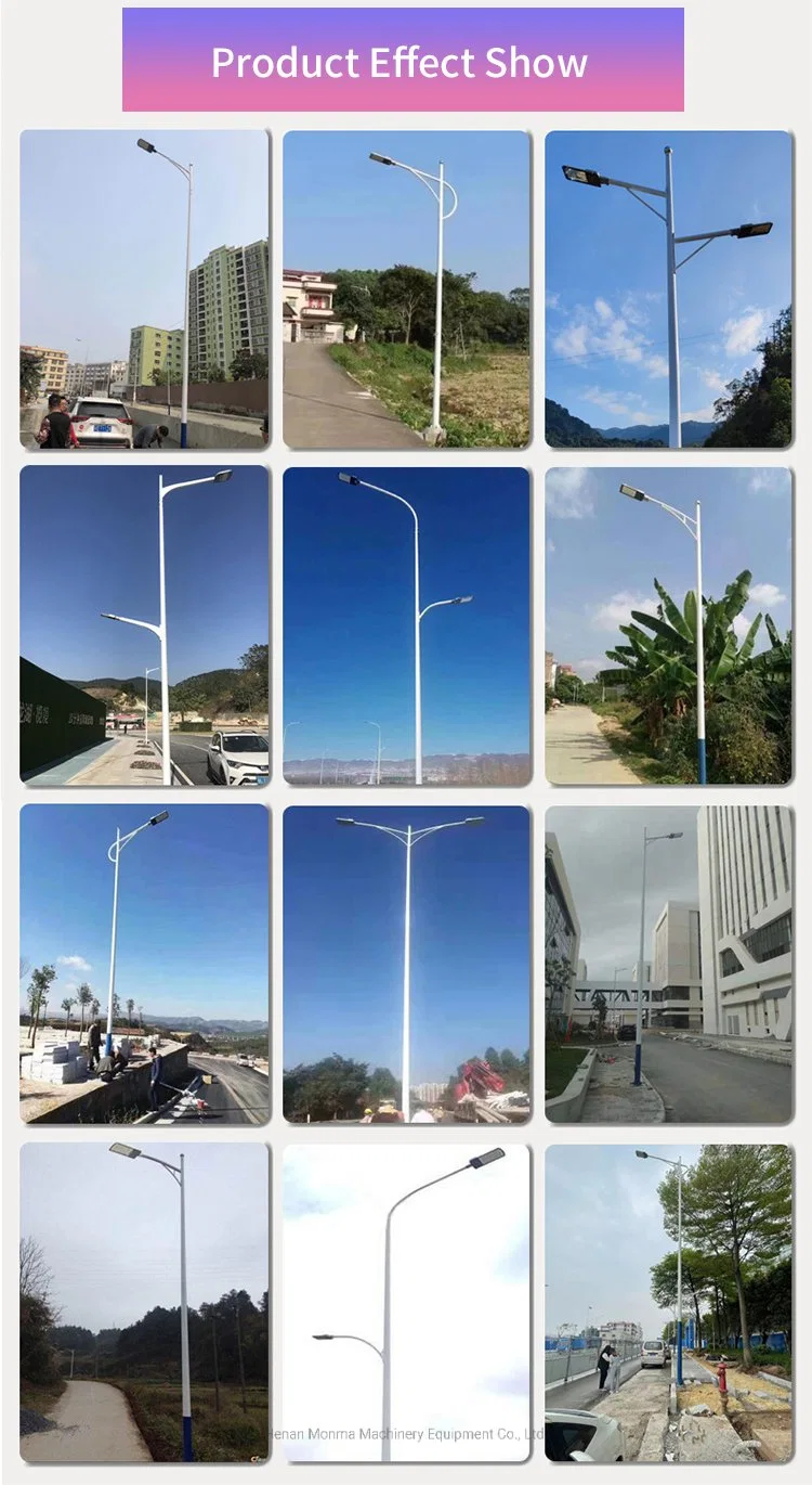 Factory Used Stainless Steel Outdoor LED Galvanized Double Arm Single Arm 8 M Eter Height Street Garden Square 3m to 12m Anti Corrosion Street Light Pole